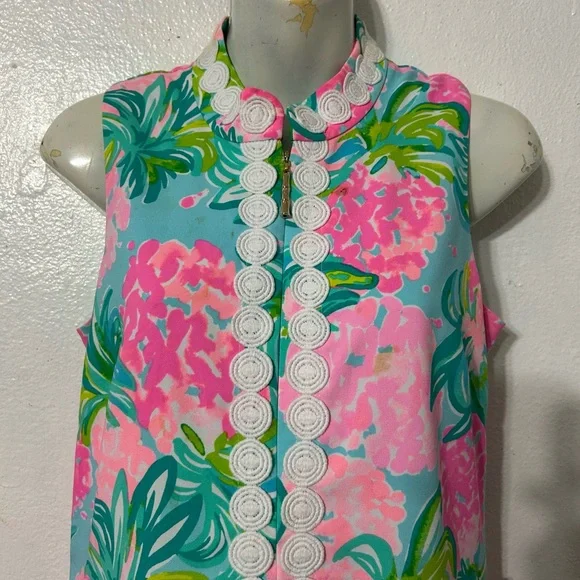 Lilly Pulitzer Pink and Blue Floral Dress - Picture 6 of 10